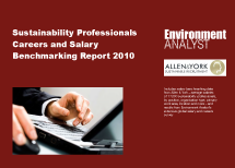 Sustainability Careers and Salary Survey Benchmarking Report 2010 Environment Analyst