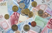 Euros notes coins money